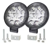 Tunelight Par De Faros Redondos 9 Leds Auto/moto/jeep 36w