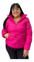 Campera Inflable Mujer Capucha Desmontable, Talle Grande