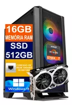 Pc Gamer Ryzen 7 5700x / Ssd 512gb / 16gb Ddr4, Gtx 1650 4gb