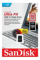 Memoria Usb 32 Gb Sandisk Ultra Fit Flash Drrive