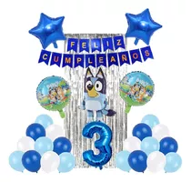 Set De Globos Bluey Para Fiestas Cumpleaños