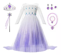 Vestido De Fiesta O Cumpleaños, Diseño Elsa De Frozen 2
