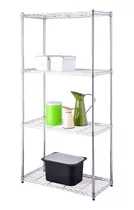 Estantería Metálica Cromada Organizador Biblioteca - 150 Cm 