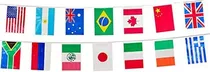 Banderines Con Diseños De Banderas Nacionales Impermeables