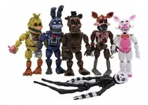 Juego De 6 Muñecas Five Nights At Freddy's Articulated + Bol