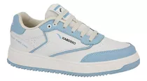 Tenis Casual De Dama  Karosso R105 Color Latte/ Azul