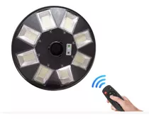 Lámpara Led Farol Solar 500w Con Control Para Poste Metálico Color Negro