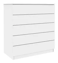 Cômoda Premium 5 Gavetas Neve - Tcil Móveis Cor Branco