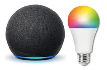 Alexa Echo Dot Gen 5 Negra + Foco Led 10w Rgb Multicolor 