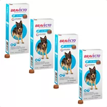 Kit 4 Bravecto Cães 20 A 40kg Total 4 Comprimidos - Original