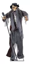 Esqueleto Cantor Com Som Luz Movimento Halloween Decoração
