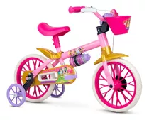 Bicicleta Infantil Aro 12 Menina Princesa Disney Nathor Lind Cor Rosa