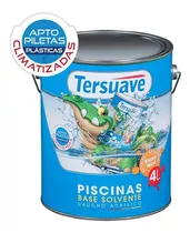 Pintura Pileta Piscina Caucho Clorado Tersuave X20 L Blanco