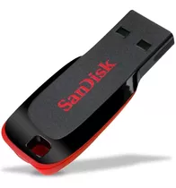 Pen Drive 08gb Sandisk Cruzer Blade Preto E Vermelho