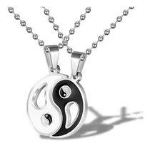 Set 2 Collar De Parejas Yin Yang Acero Inoxidable Calidad