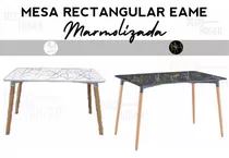 Mesa Rectangular Vidrio Comedor Eame 1.50*0.80cm Moderna