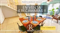 Amplia Casa En Venta  Residencial Privado Puerto Morelos  Amueblada Y Decorada 