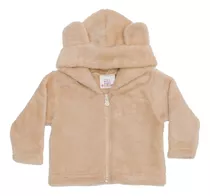 Casaco Jaqueta Infantil Fleece Pelúcia Inverno Capuz E Zíper