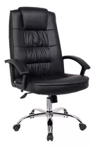 Sillón Ejecutivo Cuero Pu Negro Silla Escritorio Ergonomica