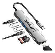 Hub Usb-c 3.1 7em1 Essager Es-ta07 P/ Mac Book Tipo C Dock