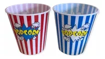6 Balde Bowl Popcorn Cabritas De Plástico 16x17 Reutilizable