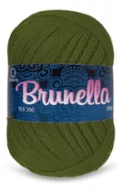 Hilo 100% Algodon Natural Brunella X 6 Ovillos Color Verde Musgo 00269