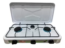 Cocina Encimera Barata Gas3 Platos Camping + Kit Instalación