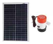 Kit Oxigenação Simples Painel Solar 20w+ Bomba Porão 350gph