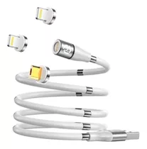 Cable Usb Magnetico 3en1 Carga Rapida Qc 3.0 Datos 2 Metros