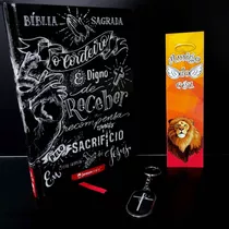 Bíblia Preta Lettering Jovem Jesuscopy Mulher Moderna + Kit