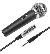 Micrófono Unidireccional Dinamico Con Cable Cardioide Color Negro