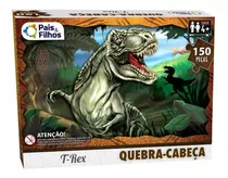 Quebra Cabeça Dinossauro T-rex 150 Peças Brinquedo Criança