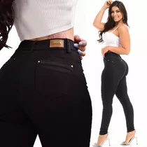 Calça Feminina Cintura Alta Conclusão Jeans Levanta Bumbum