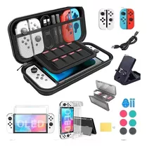 Kit Accesorios Para Nintendo Switch Oled Funda Estuche 25pzs