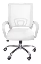 Silla De Escritorio Boxbit Tok Baixa Com Relax Base Rodízio Ergonómica  Blanca Con Tapizado De Mesh