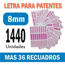 Letras Plantilla Grabado Patente 1440 Unidades