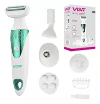 Afeitadora Vgr V-720 Depilado Sin Dolor Cuerpo Cejas Nariz Color Blanco Y Verde