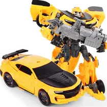 Carrinho Transformers Bumblebee Vira Boneco Carro Amarelo 