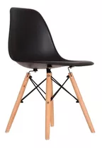 Cadeira De Jantar Empório Tiffany Eames Dsw Madera, Estrutura De Cor  Preto, 1 Unidade