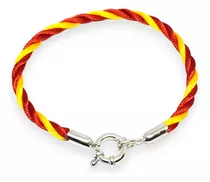 Pulsera Plata Hilo Seda España Española Spain 