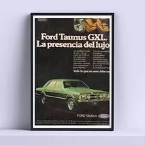 Cuadro Ford Taunus Publicidad Antigua Decorativo 30x40 Cm