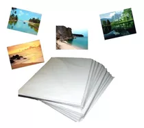 100 Papel Foto Glossy Adesivo 130g Brilho Prova D'agua A4