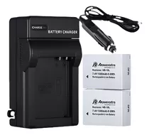 2 X Batería Nb - 10l + Kit De Cargador Para Canon Powershot 