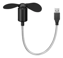 Ventilador Silencioso Usb Con Cuello Flexible Steren Color Negro