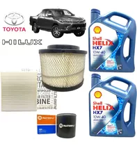 Kit Service Aceite Shell Y 3 Filtros Toyota Hilux 3.0 2.5