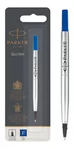 Repuesto Pluma Roller Ball Parker Bolígrafo Punto Fino Negro Color De La Tinta Azul