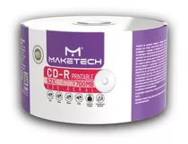 50 Mídia Virgem Cd Maketech Impressão Printable Cdr Musica