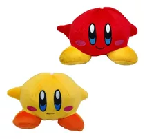 2 Kirby Nintendo Game Pelúcias Amarelo E Rosa 