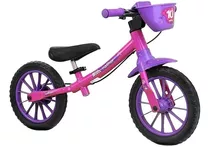 Bicicleta Nathor Infantil Aro 12 Balance Equilíbrio Rosa