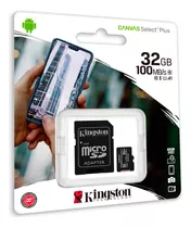 Memoria Micro Sd Kingston 32gb Canvas Select Plus 100mb/s